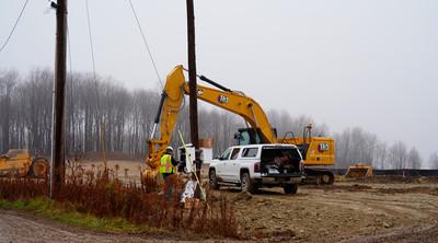 Bulldozer working on Saxon Hill